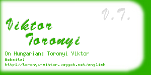 viktor toronyi business card